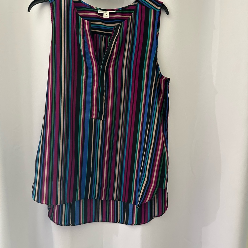 Dana Buchman Vibrant Striped Sleeveless Blouse